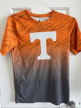 Tennessee Volunteers Gradient Orange & Gray Kids Tee - Big White T Logo
